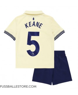 Günstige Everton Michael Keane #5 Auswärts Trikotsatzt Kinder 2025-26 Kurzarm (+ Kurze Hosen)